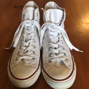 High Top White Converse All Stars